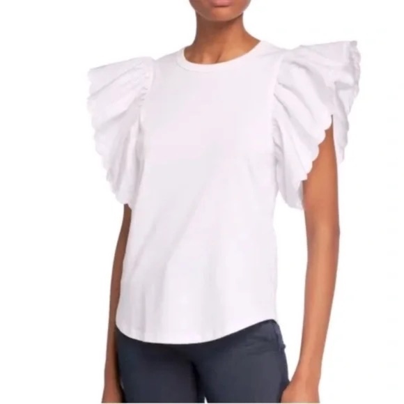 See by Chloe Puff Short Sleeve Blouse White 45758 - Picture 1 of 10